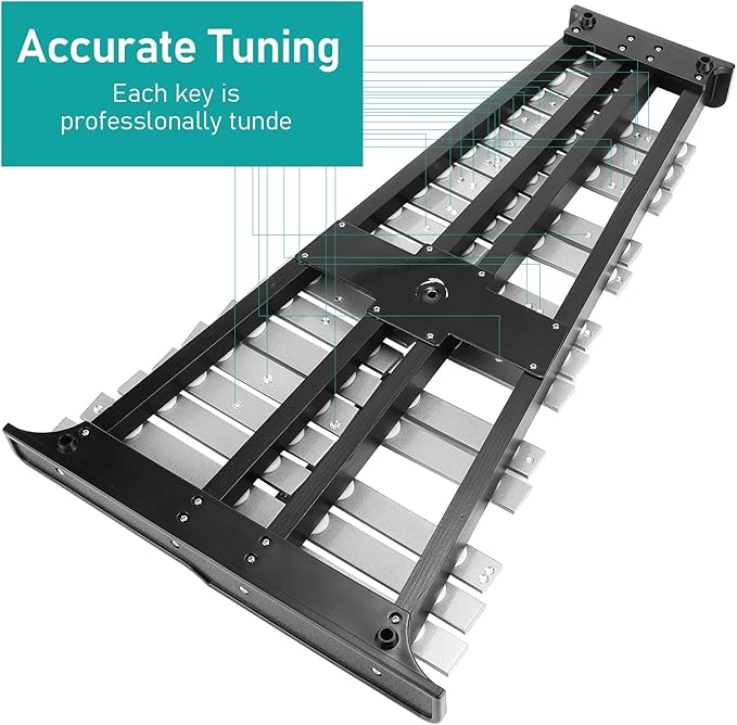 32 Note Glockenspiel Xylophone Percussion Kit with Height Adjustable Stand, Drumsticks and Carry Bag-CubbioJoy