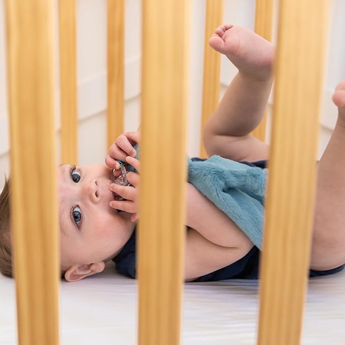 Bella Tunno Bubbi Buddy – Soft, Plush Lovey Pacifier Holder for Baby Pacifiers to Soothe, Comfort, and Bring Baby Teething Relief, Colorful Animal-Themed Baby Lovey (Monkey)-CubbioJoy