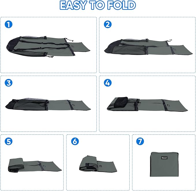 BALEINE 150L Laundry Bag Backpack, 900D Oxford Fabric Large Travel Laundry Bags with Shoulder Straps and 2 Mesh Pockets for College Dorm, Apartment, Laundromat (Dark Grey, 150L)-CubbioJoy