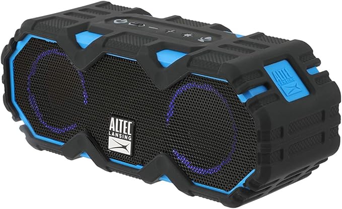 Altec Lansing LifeJacket Mini - Waterproof Bluetooth Speaker with Lights, Portable Wireless Speaker for Pool, Beach, Hiking, Sports, Camping, 16 Hour Playtime, Floats in Water-CubbioJoy