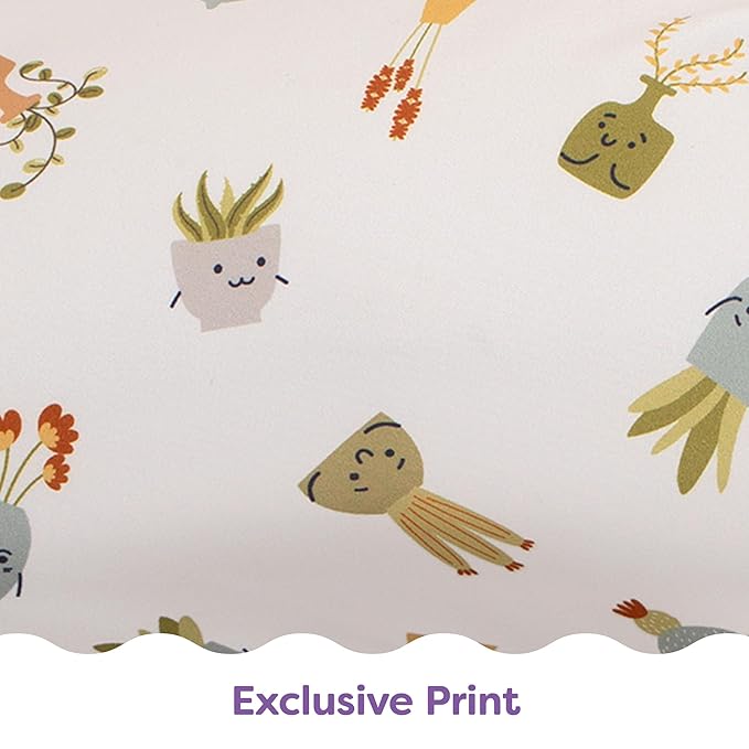 Boppy Nursing Pillow - Ergonomic Bottle & Breastfeeding Pillow with High, Firm, Large Area, Water-Repellent Cushion with Washable Cover; Baby Safety Alliance Verified - Tan Happy Houseplants-CubbioJoy