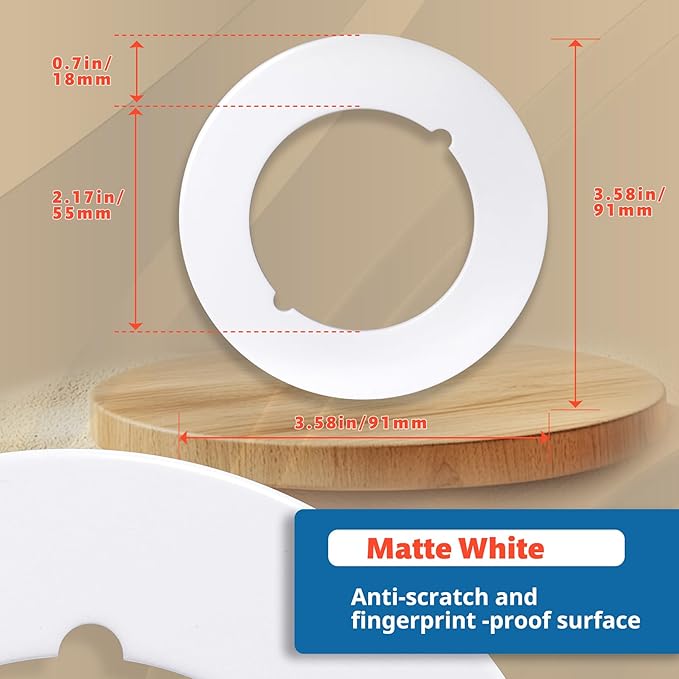 2 Pcs Upgraded Door Knob Plates with Double-Sided Tape –Thick Stainless Steel Scar Plates for Deadbolts & Knobs, Durable Door Lock Hole Covers for Fixing Loose Knobs and Damaged Areas(White)-CubbioJoy