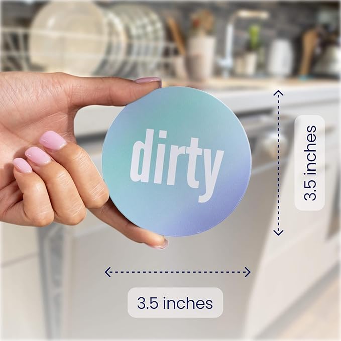 Dirty Clean Dishwasher Magnet - Essential Home Kitchen Gadget with Bold Visibility - Water Resistant & Universal Dishwasher Magnet Clean Dirty Sign for All Dish Washers-CubbioJoy