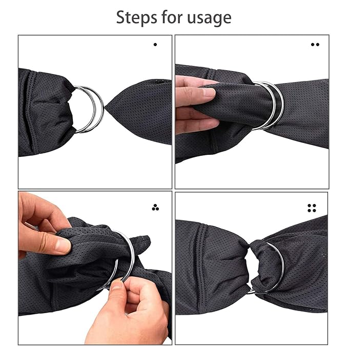 CUBY Water Baby Sling Carrier Lightweight Breathable Mesh Baby Wraps Carrier Adjustable Ring Sling Quick-Drying Baby Carriers Sling for Newborn Toddler Summer Swimming Pool Beach(Dark Blue)-CubbioJoy