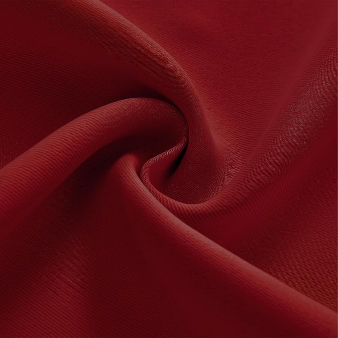 Joydeco Custom Blackout Curtains for Bedroom, 1 Panel Room Darkening Curtains & Drapes for Living Room Window Rod Pocket Back Tab (Custom Size,Burgundy Red)-CubbioJoy