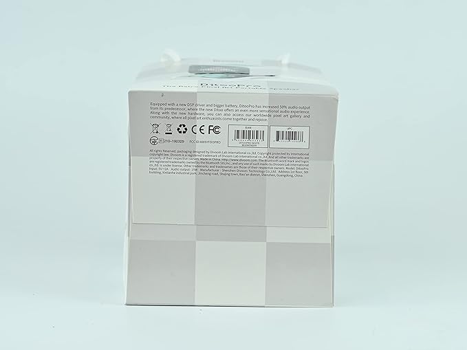 Divoom Ditoo Pixel Art Gaming Portable Bluetooth Speaker with App Controlled 16X16 LED Front Panel, Also a Smart Alarm (White)-CubbioJoy