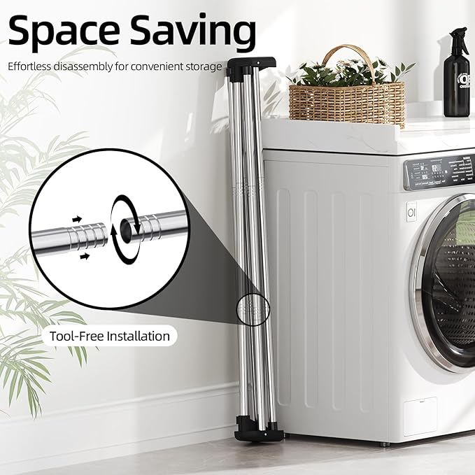 APEXCHASER Clothes Drying Rack Foldable, Stainless Steel Laundry Drying Rack Collapsible, Clothes Hanger for Sweater Baby Clothes Towel for Indoor & Outdoor, Portable Clothes Airer for Travel-CubbioJoy