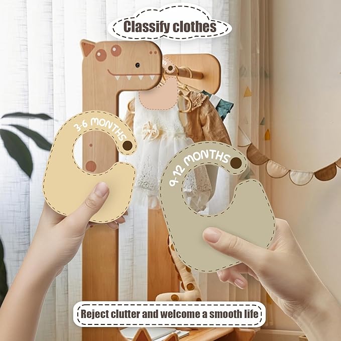 Baby Closet Dividers (Set of 8), Baby Hanger Dividers for Infant to Toddler, Nursery Organization for Clothes, Girl & Boy Closet Organizers-CubbioJoy