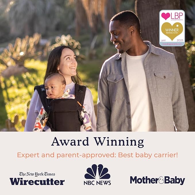 Beco Gemini Baby Carrier from Newborn to Toddler - Certified Ergonomic Newborn Baby Carrier for Infants and Children of 7-35 lbs - M Shape, Adjustable Seat, 100% Cotton (Metro Black)-CubbioJoy