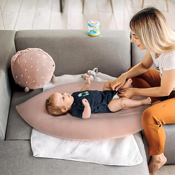 Baby Lounger Cover: Skin-Friendly & Breathable Slipcover for Lounging & Playtime - Snug Fit & Zipper-Free for Safty Daily Homeuse - Must Have for New Parents-CubbioJoy