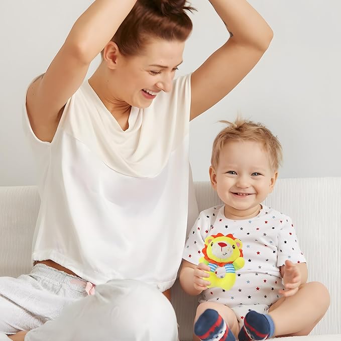 BLOOBLOOMAX Sock rattles for Babies 0-24 Months Baby Animal Foot Finder Educational Toys-CubbioJoy