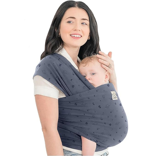 KeaBabies Baby Wrap Carrier - All in 1 Original Baby Carrier Newborn to Toddler Sling, Easy to Wear, Hands Free Bonding, Lightweight, Breathable Infant Wraps (Planets)-CubbioJoy