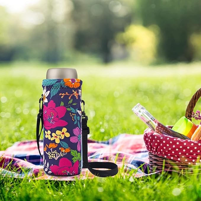 AUPET Water Bottle Bag Carrier,24oz/32oz Insulated Neoprene bottle Sling Holder Case Pouch Cover for 1000ML/750ML Bottles with Shoulder Strap for walking-CubbioJoy