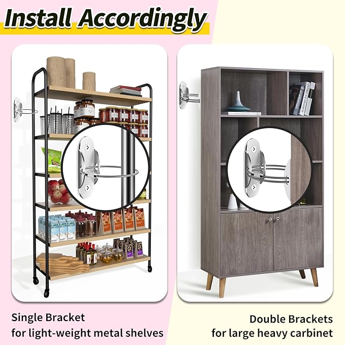 Anti Tip Furniture Anchors (6 Packs) Furniture Anchors for Baby Proofing, Earthquake Straps for Furniture Dresser Wall Safety Anchor Furniture Safety Straps Wall Straps, Silver-CubbioJoy