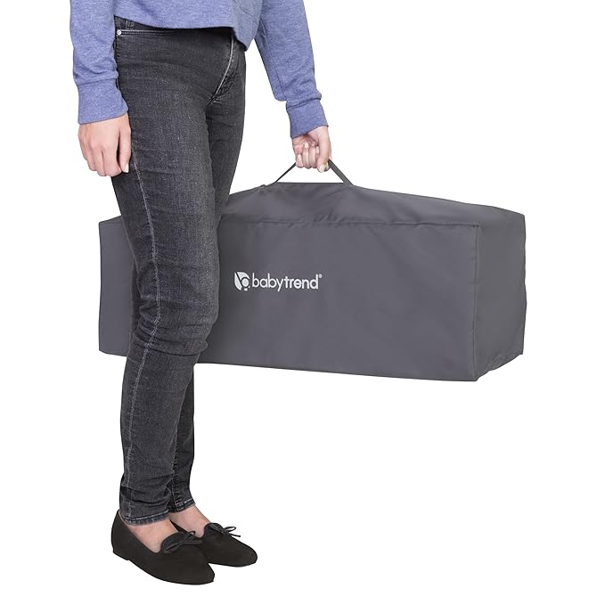 Baby Trend Nursery Den Playard with Snooze Pod and Flip Over Changer, Diamond Sage-CubbioJoy