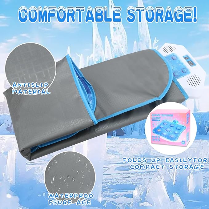 Dance Mat Kids Frozen Toys - Electronic Dance Mat for Girls Boys, Kids Dance Mat 5 Game Modes, Built-in Music, Touch Sensitive Light Up LED, Dance Floor Mat, Gifts for 3 4 7 12 Year Old Girls Boys-CubbioJoy