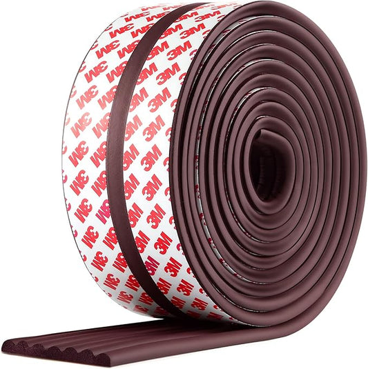 Baby Proofing Edge Corner Protector, 16.4 ft Edge Guards Padding with 3M Adhesive, Extra-Wide Soft Rubber Foam Padding, Furniture,Sharp Edge Safety Corner Edge Bumper Guard-Brown-CubbioJoy