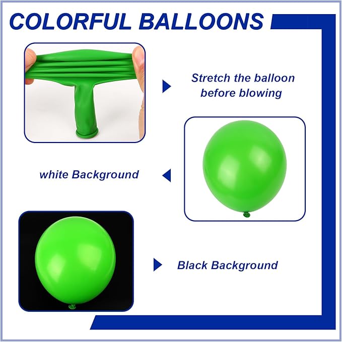 140pcs Lime Green Round Balloons Different Sizes 18 12 10 5 Inch Latex Balloons for Arch Decoration Party Balloon Kit for Graduation Birthday Party Wedding Balloon Baby Shower Decoration-CubbioJoy