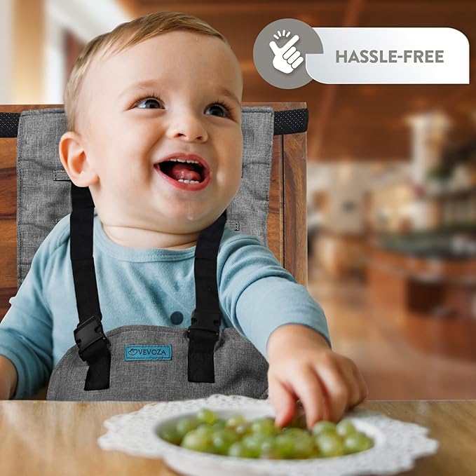 Baby Portable High Chair for Travel | Essential Travel Highchair | Baby Chair Harness-CubbioJoy