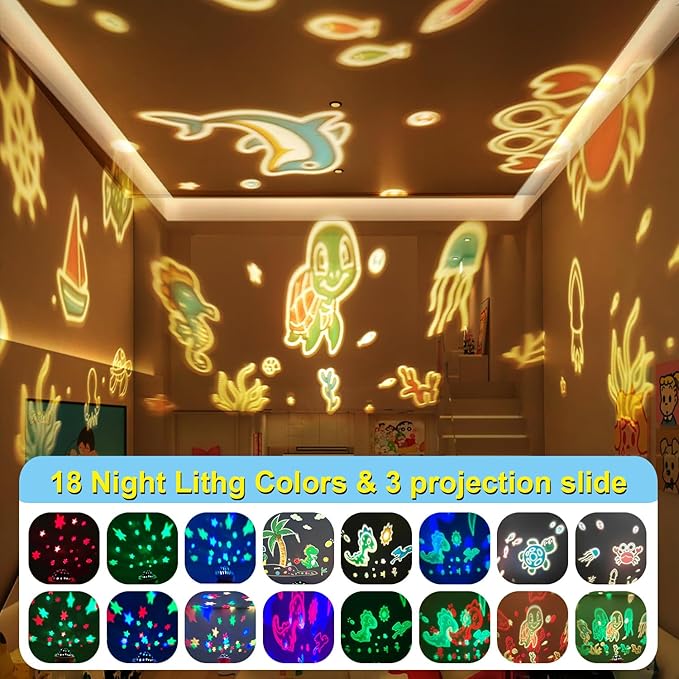 Dinosaur Toys for 3-10 Year old Boys,7-in-1 Kids Night Light Projector with 3 Films 93 Effects, Remote, Timer, 360° Rotation, Birthday Christmas Xmas Gifts Stocking Stuffers for Kids Age 3 4 5 6-CubbioJoy