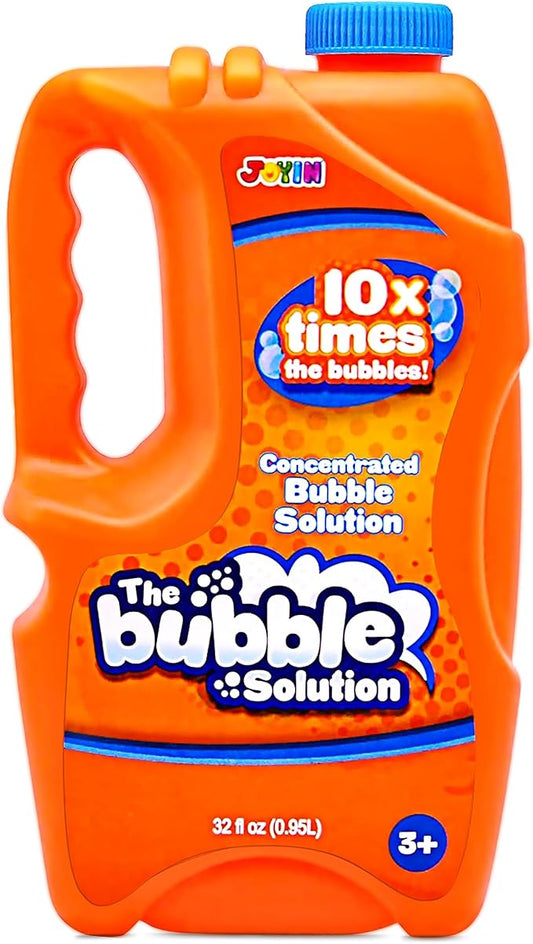 JOYIN 32 oz Bubble Solution Refills (Close to 1L/ 2.5 Gallon), Concentrated Solution for Bubble Machine, Wands, Blower, Easter (Orange)-CubbioJoy