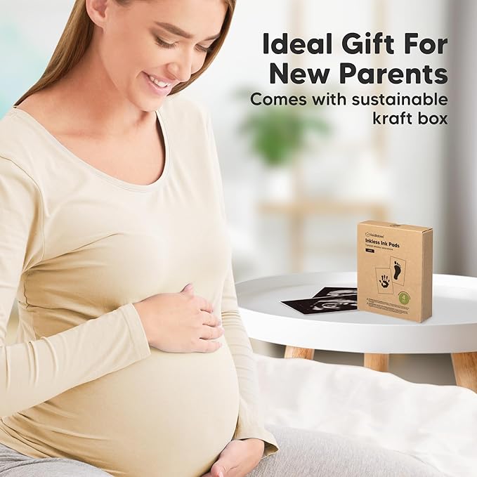 4-Pack Inkless Baby Hand and Footprint Kit - Mess Free Ink Pad for Newborn Keepsake, Dog Nose & Paw Print Kit, Clean Touch Ink Pad for Baby Hand & Footprints, Ideal New Mom Gifts (Autumn, L)-CubbioJoy