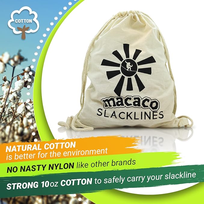 85ft Slackline Kit for Kids and Adults | Beginner Friendly Slackline | Slack Line Set with Tree Protectors, Cotton Carry Bag & Steel Ratchet | Outdoor Gym for Kids-CubbioJoy