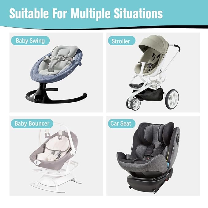 KAKIBLIN Baby Head Pillow,Support Pillow, Baby Travel Pillow for Head and Neck, Babies Neck Pillows for Car Seat,Pushchair,Travel(Wave)-CubbioJoy