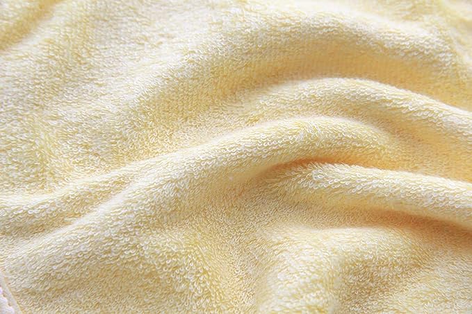 HIPHOP PANDA Baby Washcloths, Rayon Made from Bamboo - 2 Layer Ultra Soft Absorbent Newborn Bath Face Towel - Reusable Baby Wipes for Delicate Skin - Yellow, 30 Pack-CubbioJoy