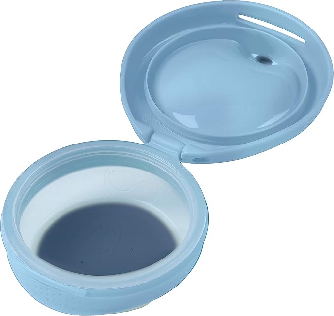 b.box Fill + Feed (Lullaby Blue) | Reusable Baby Food Pouch | For Babies & Toddlers 4m+ | Silicone/Nylon Pouch, BPA-Free Lid | Dishwasher & Microwave Safe | 110mL (3.7oz, ½ Cup) Capacity-CubbioJoy