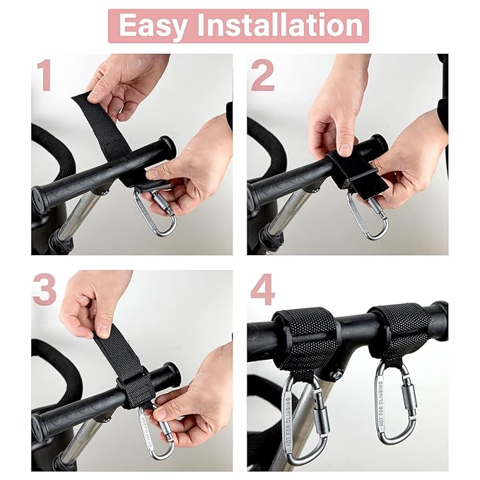 Baby Stroller Hook, Clip or Hang a Diaper Bag to Your Pram or Buggy, 2 Pieces-CubbioJoy