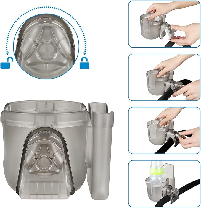 Accmor Stroller Cup Holder with Phone Holder, Bike Cup Holder, Universal Cup Holder for Uppababy Nuna Doona Strollers, 2-in-1 Cup Phone Holder for Stroller, Bike, Wheelchair, Walker, Scooter-CubbioJoy