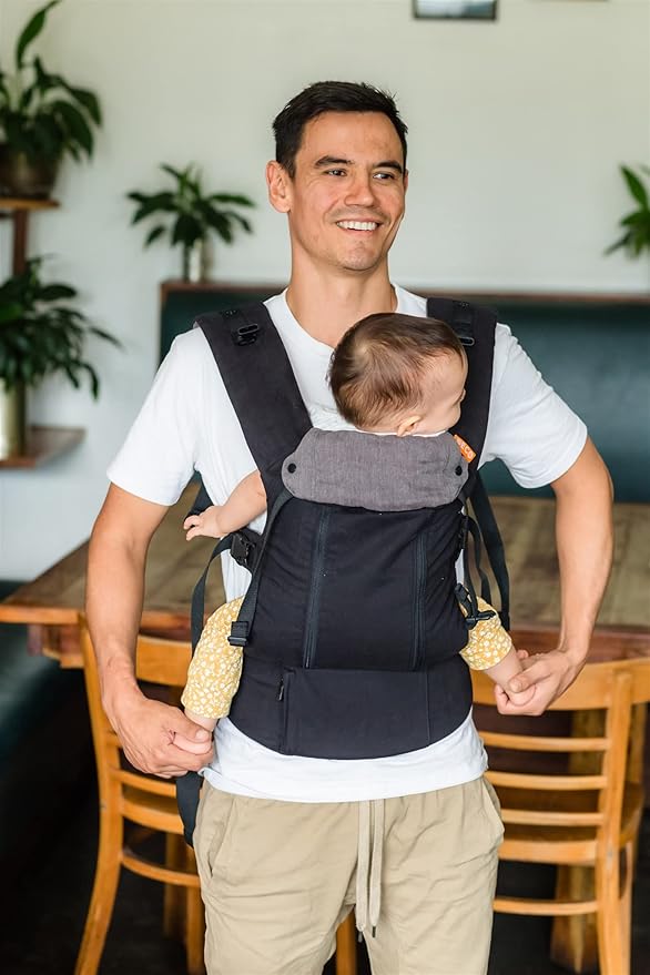 Beco Baby Carrier 8 Hybrid Newborn to Toddler Carrier (7-45lbs) - All in 1 Mesh Toddler Carrier - Baby Carrier Backpack, Front and Hip Carrier with Adjustable Seat - Cooling Ergonomic Carrier (Black)-CubbioJoy