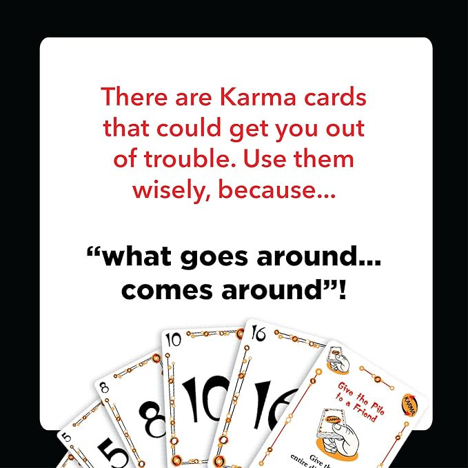 KARMA Card Games for Kids – Kids, Family Games Night, Multi-Player, Screen Free, Travel Games, Playing Cards, What Goes Around, Comes Around, Ages 8+-CubbioJoy