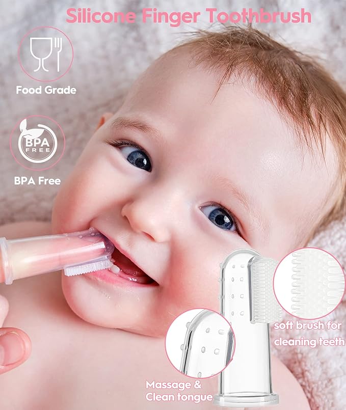 Baby Healthcare and Grooming Kit, Safety Newborn Nursery Baby Care Kit, with Hair Brush Comb, Nail Clipper, Thermometer, Pacifier Clip, Baby Registry Search, Baby Girl Boy Newborn Essentials-CubbioJoy