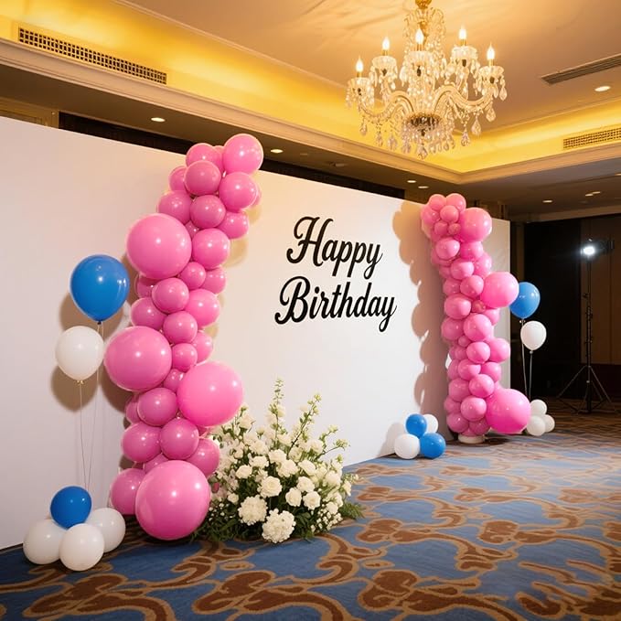 140pcs Dark Pink Round Balloons Different Sizes 18 12 10 5 Inch Latex Balloons for Arch Decoration Party Balloon Kit for Graduation Birthday Party Wedding Balloon Baby Shower Decoration-CubbioJoy