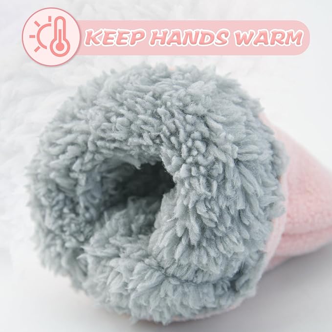 BAVST Baby Toddler Winter Mittens Girls Warm Fleece Lined Gloves Kids Sherpa Lined Mittens for Boys-CubbioJoy