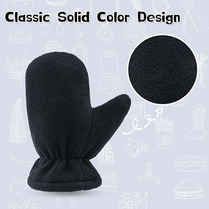 BAVST Baby Toddler Winter Mittens Girls Warm Fleece Lined Gloves Kids Sherpa Lined Mittens for Boys-CubbioJoy