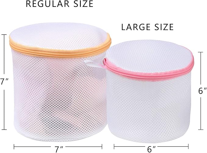 BAGAIL Laundry Bags Mesh Wash Bag for Intimates Lingerie and Delicates,4Pcs(Bra Wash Bag,6×6inch+7×7inch)-CubbioJoy