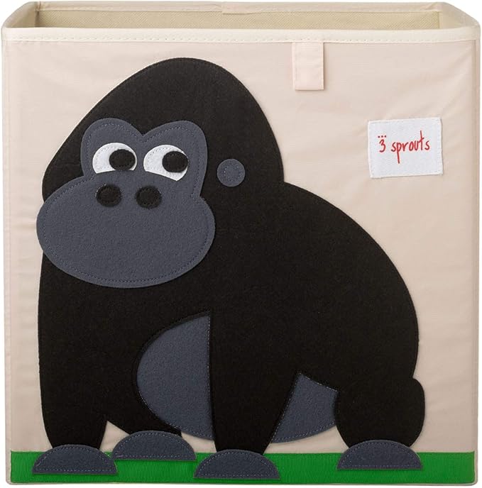 3 Sprouts Toy Storage Organizer: Toy Box Cube Organizer for Playroom, Nursery - Foldable Storage Bin - Gorilla-CubbioJoy