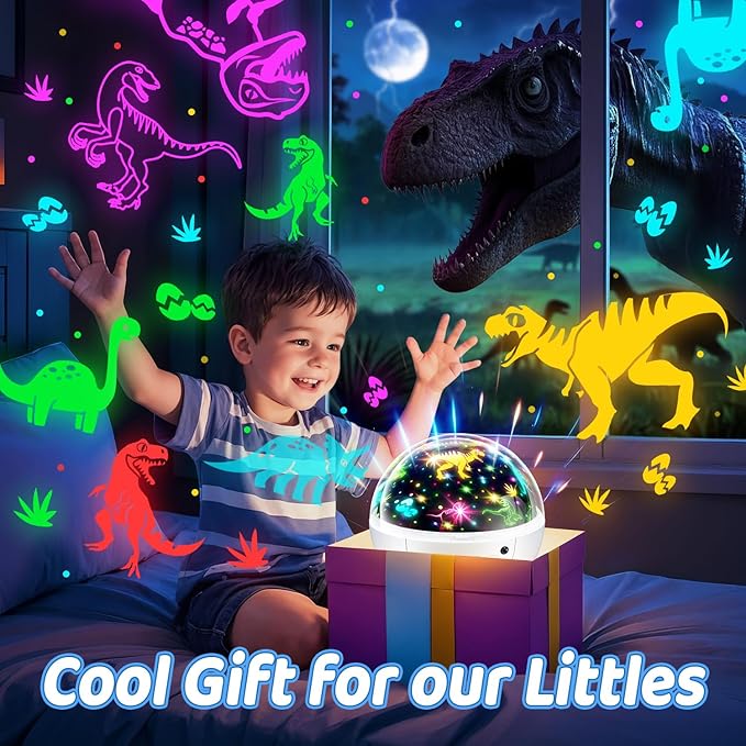 COOLNIGHT Star Projector for Kids, 93 Lighting+3 Films Star Lights for Room, Remote+Dimmable+360° Slient Light Projector for Bedroom, Fun Gifts for 1-4-6-14 Year Old Girl, Cool Toy for Boy (White)-CubbioJoy