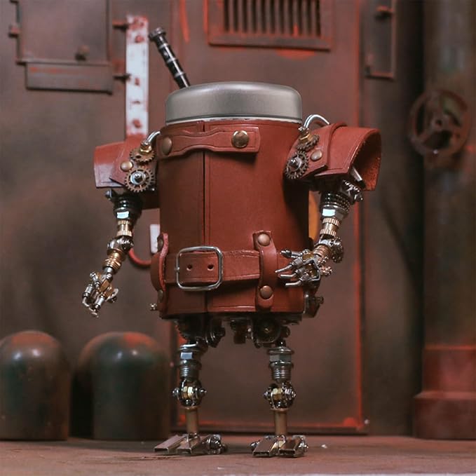 Adult 3D Metal Puzzle, Steampunk Style Pen Holder Metal Model Set, 3D Metal Puzzle Mechanical Pen Holder Building Blocks, DIY Mechanical Model Set, a high-end Gift for Men-CubbioJoy