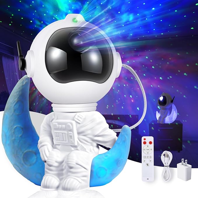 Astronaut Galaxy Projector Night Light - Nebula Star Projector with Timer & Remote, Room Decor for Kids Adults, Christmas Birthday Valentines Day Gift-CubbioJoy