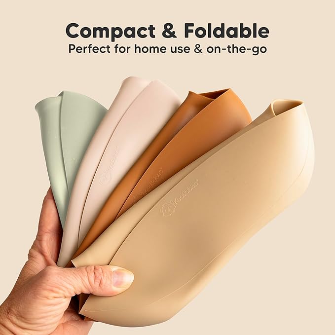 KeaBabies 2-Pack Silicone Baby Bibs for Eating - Sturdy Food-Grade Silicone Bibs for Babies Girl, Boy, Large Food Catcher, Clean & Put On Easily, Waterproof Toddler Feeding Essentials (Macaron)-CubbioJoy