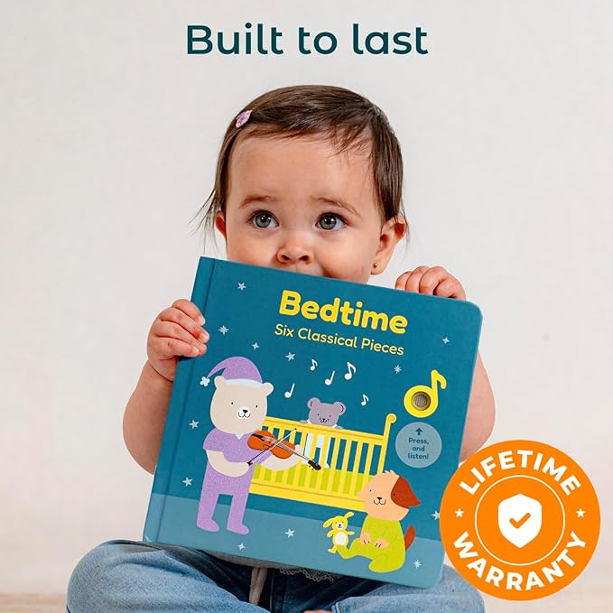 Cali's Books Bedtime Musical Book for Babies and Toddlers 1-3 – USB-C Rechargeable – 6 Classical and Relaxing Pieces | Sound Book for Sleep & Relaxation-CubbioJoy
