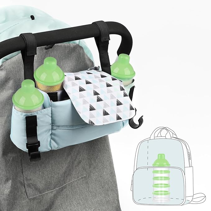 Accmor Formula Dispenser On The Go, 5 Compartments Stackable Formula Container for Travel, Baby Milk Powder Kids Snack Container, BPA Free-CubbioJoy