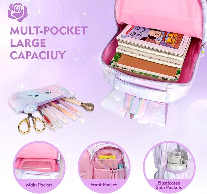 Aesthetic Kawaii Rainbow Backpack-CubbioJoy