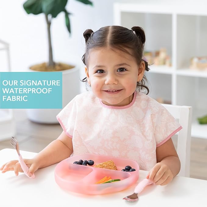 Bumkins Bibs - Toddler Bibs, Waterproof, Large for 1-3 Years, Short Sleeve-CubbioJoy