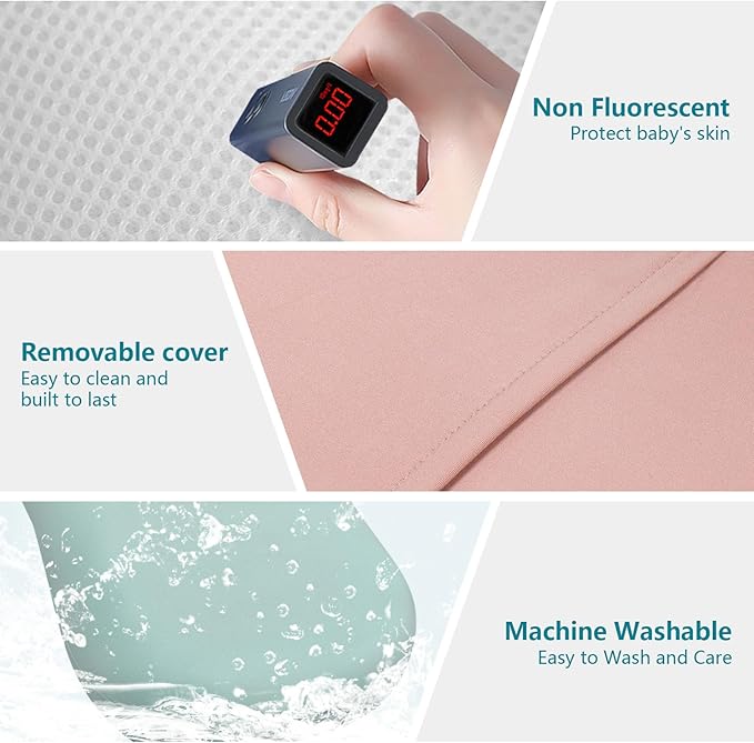 Baby Lounger for Newborn, Soft Organic Cotton Breathable Infant Lounger for for Home and Travel (Blue)-CubbioJoy