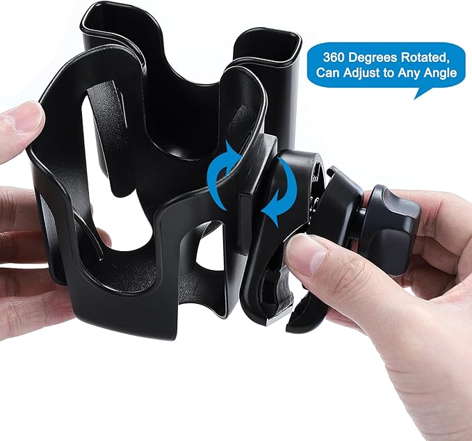 Accmor Stroller Cup Holder with Phone Holder, Bike Cup Holder, Universal Cup Holder for Uppababy Nuna Doona Strollers, 2-in-1 Cup Phone Holder for Stroller, Bike, Wheelchair, Walker, Scooter-CubbioJoy